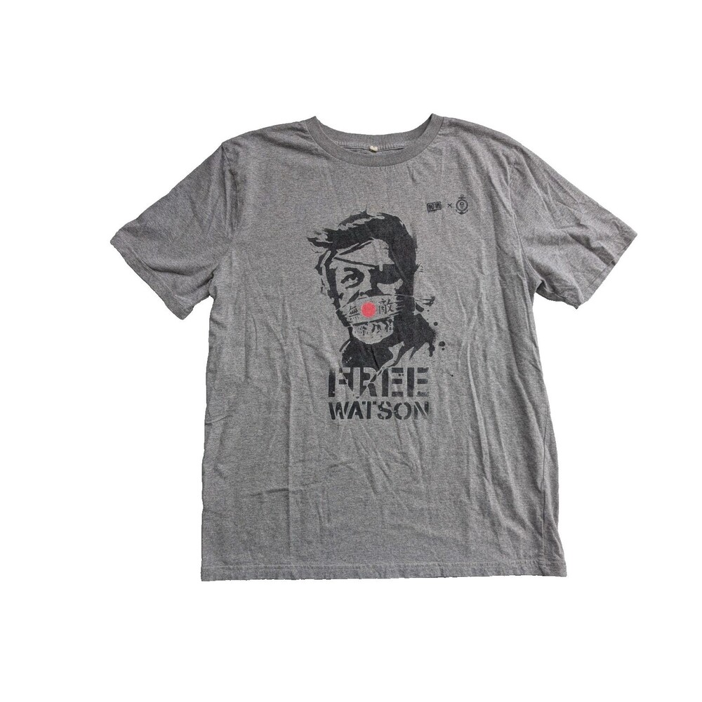 Free Watson Paul Watson Men's L Gray Organic Cotton Graphic T-Shirt Sea Shepherd